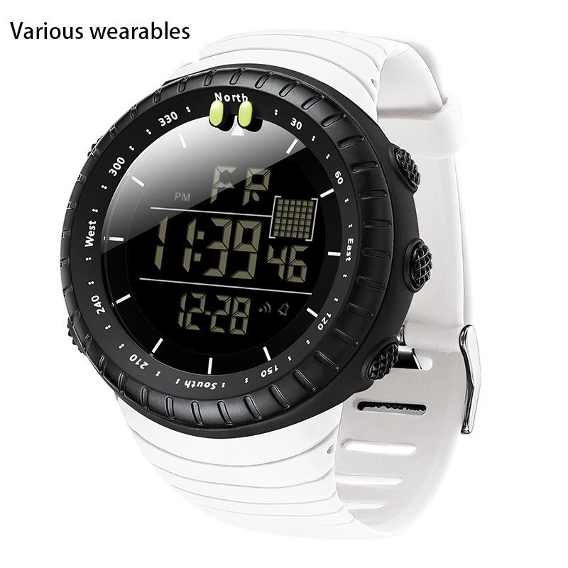 Модные цифровые часы с холодным светом, простые многофункциональные водонепроницаемые электронные часы, спортивные мужские часы для спорта на открытом воздухе