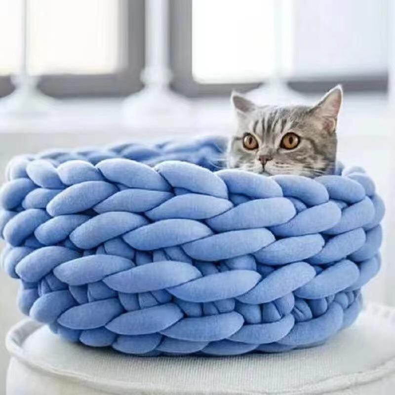Three Strands Of Coral Fleece Ball Fleece Fleece Scarf Thread Baby Wool Handmade Diy Woven Seat Cushion Blanket