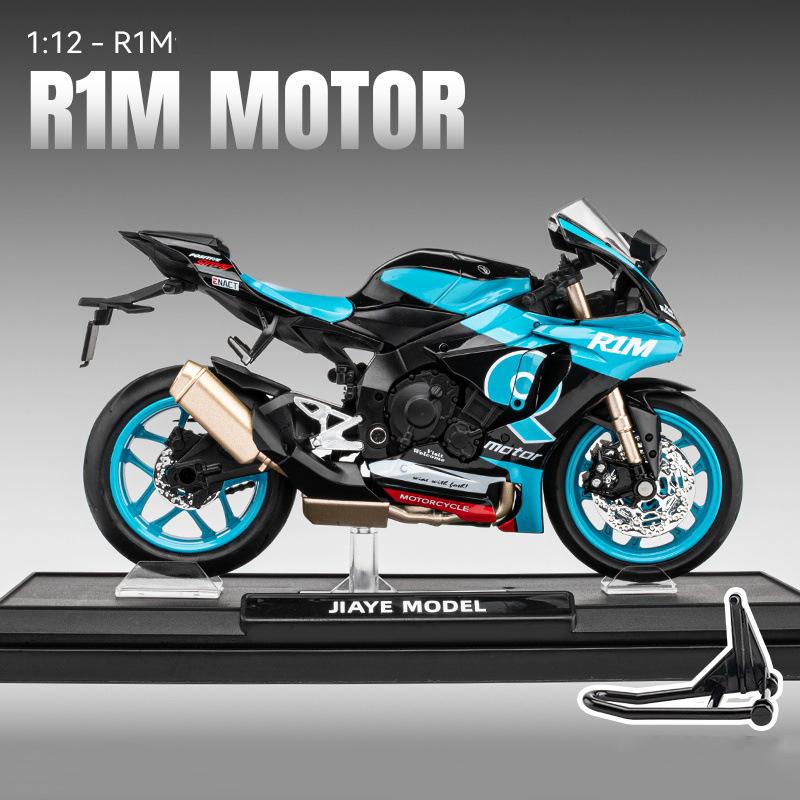 1/12 Yamaha YZF-R1M литой под давлением модель игрушечного автомобиля коллекция звуков и света внедорожный автомобиль игрушки автомобиль