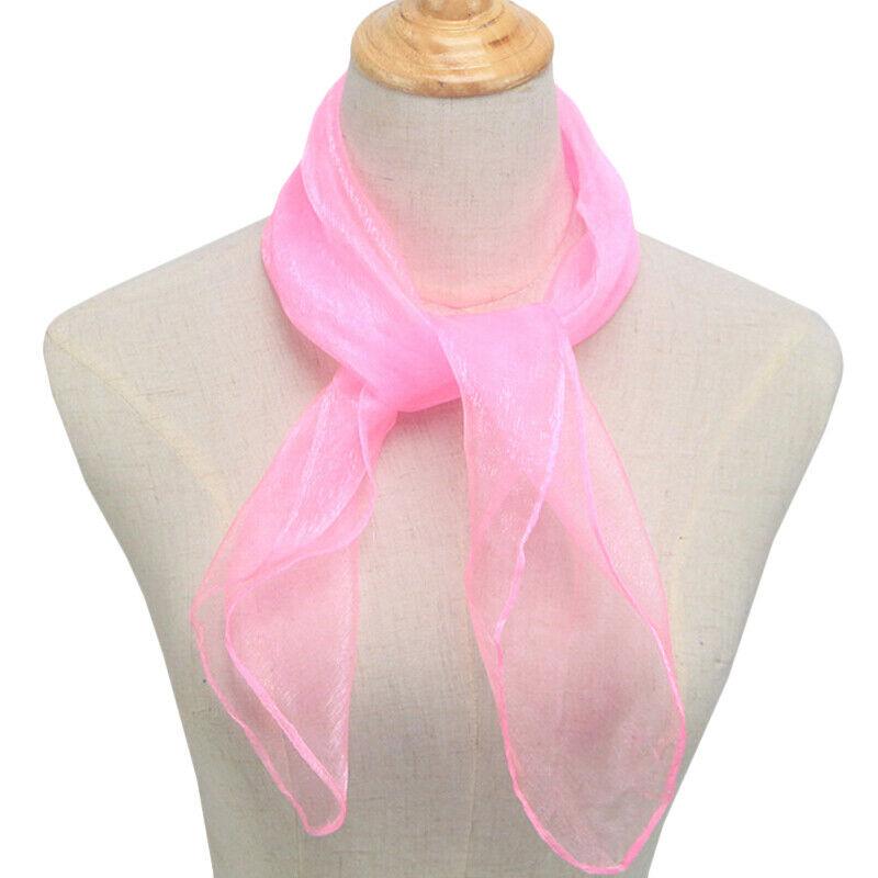 50-е годы квадратный шелковый шарф женский яркий цвет шифоновый платок на шею накидка мягкий тонкий хиджаб палантины шаль