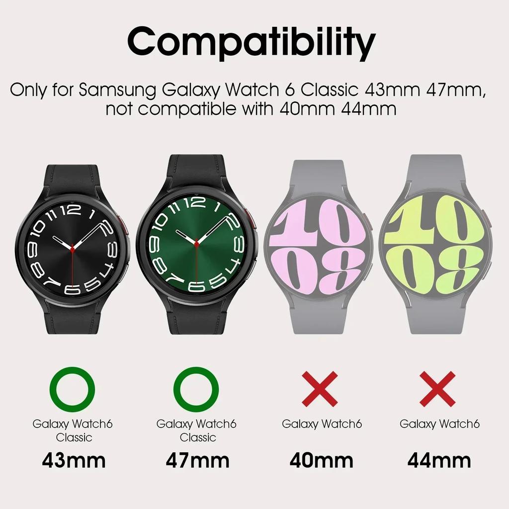 Кольцо-безель для Samsung Galaxy Watch6 Classic 43 мм 47 мм из нержавеющей стали с шкалой времени, защитный бампер, аксессуар для Watch 6