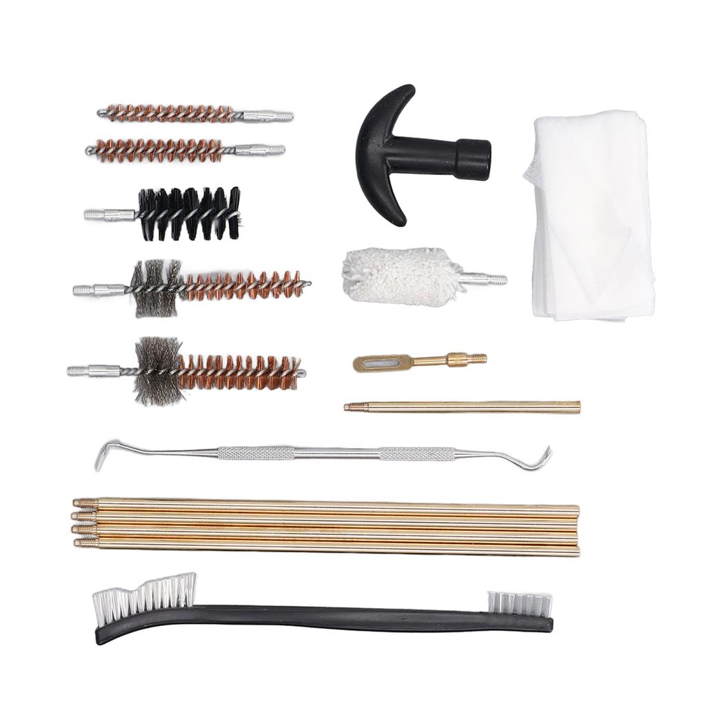 15PCS Barrel Cleaner Rod Kit Copper Hunting Shooting Supplies Cleaning Kit with Carrying Case
