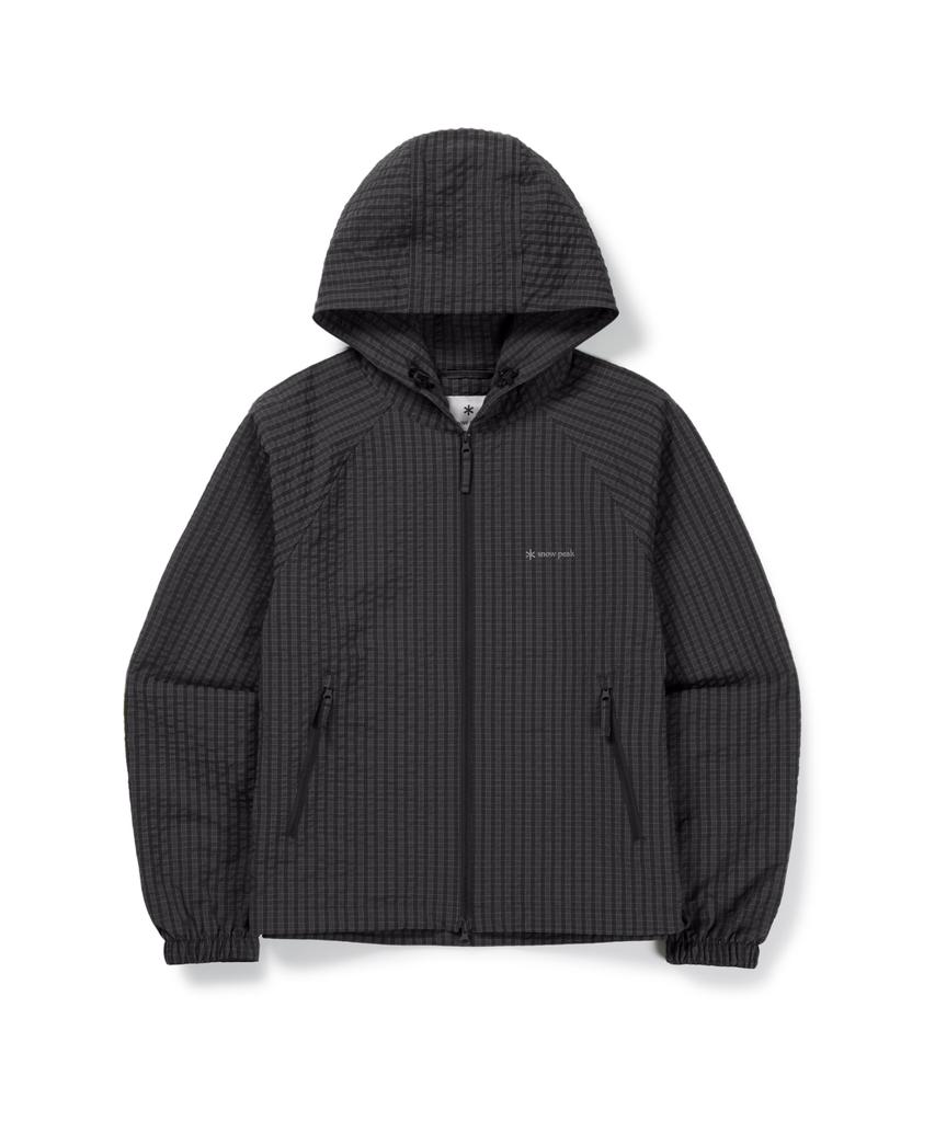 SNOWPEAK APPAREL Check Seersucker Women'S Jacket (S26Fwfjk09) Dark Charcoal