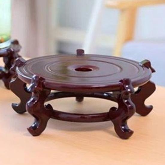 Wooden Planter Stand with Carved Feet High Stability Non-Slip Indoor Furniture Plant Pot Holder Flower Vase Display Stand