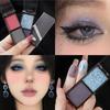Smoky Glitter Blue Eyeshadow Palette 2- Red Black Green Matte Eye Shadow Dark Punk Eyes Pigment Halloween Eyeshadow Makeup