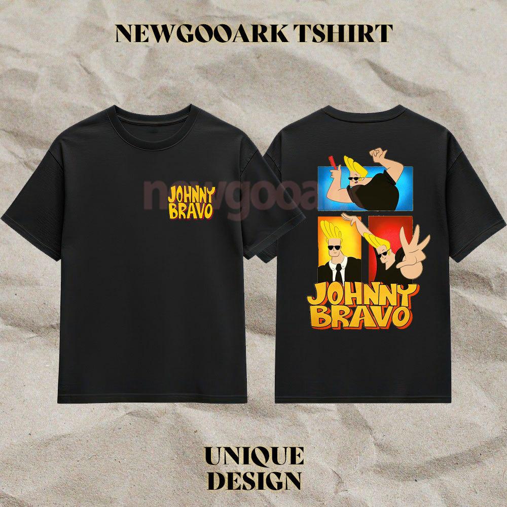 Johnny Bravo Graphic T Shirts Men Woman Cotton TShirts O Neck Pretty 90s Cartoons Cartoon Tee Shirt Short Sleeve Tops Classic