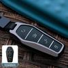Чехол для ключа BYD: Совместим с Qin Plus DMI, Dolphin, e2, Yuan, Qin Plus DMIE6, e3 - Металлический корпус для ключа с пряжкой.