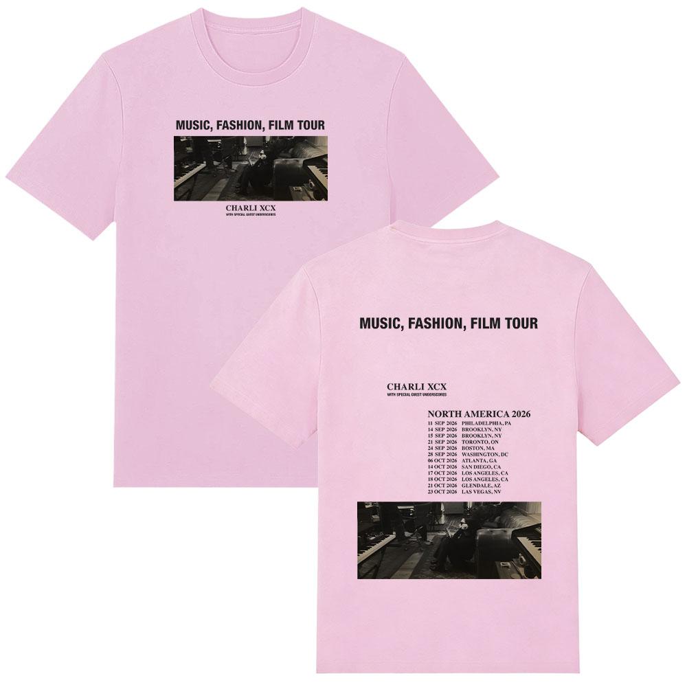 Charli XCX Музыка, Мода, Кино Тур Футболки Мода Летние Чистый Хлопок Круглый Вырез Короткий Рукав Винтажная Футболка с Принтом Унисекс Одежда