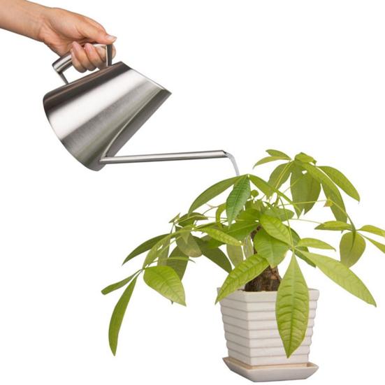 Лейка большой емкости, 900 мл, многоразовая, металлическая, из нержавеющей стали, с длинным носиком, лейка, садовые принадлежности