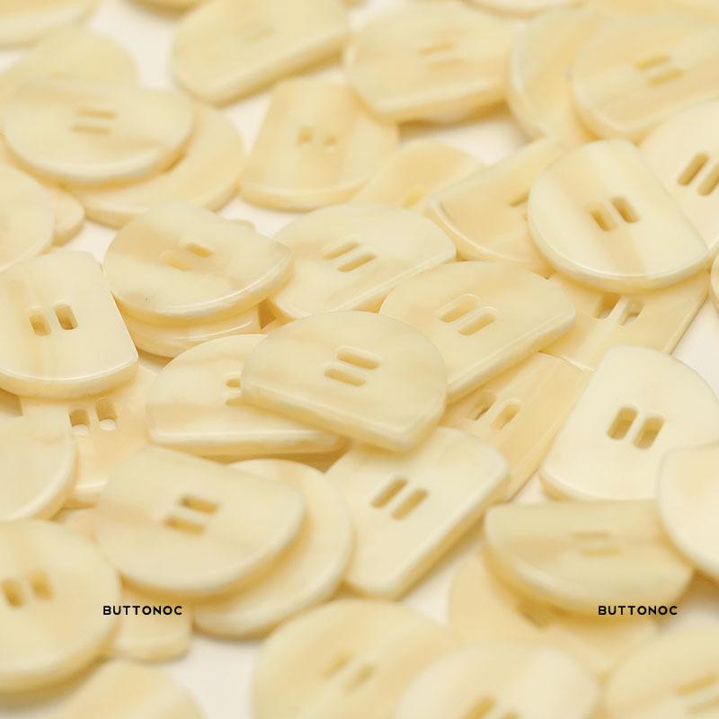 5 шт. Две длинные прорези, полукруглые бежевые полимерные пуговицы, вязаный свитер, пуговицы для свитера, пуговицы для шерстяного пальто для осени и зимы