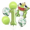 Frog Birthday Party Decorations Happy Birthady Banner Balloons Disposable Tableware Cake Toppers  Frog Theme Birthday Supplies