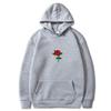 Harajuku Hoodie Sweatshirt Men Fashion Streetwear Rose Flower Print Hoodies Tops Pullover Mens Hoody Hooded Sweatshirt Clothes