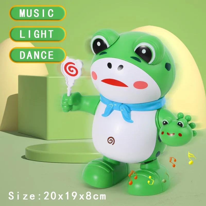 Детские электрические танцевальные роботы для детей, легкая музыка, раннее образование, электронные домашние животные, игрушки для малышей, игрушки для мальчиков и девочек, учатся ползать