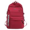 Male Large Capacity Backpack Letter Female Junior Senior High School Student Schoolbag Outdoor Travel Bag