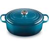 Cast Iron Roaster Le Creuset Signature Oval 31 Cm Depth Teal 6.3 L (21178316422430)