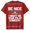 Funny Retro Aviation Airplane Pilot Cotton Tops Fitness T-Shirt Oversized Unisex Tshirt Graphic Tees Men's Clothing Streetwear