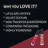 Fashion Colour Kissproof Lip Glaze Lipstick | Upto 12 Hours Stay | Velvet Texture | Non Transfer Lipstick Waterproof | Highly Pigmented | 7g