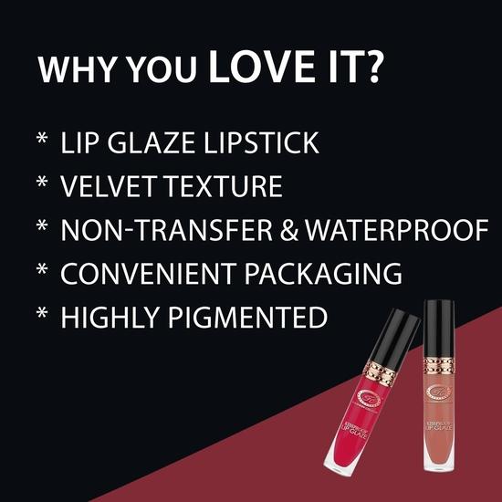 Fashion Colour Kissproof Lip Glaze Lipstick | Upto 12 Hours Stay | Velvet Texture | Non Transfer Lipstick Waterproof | Highly Pigmented | 7g