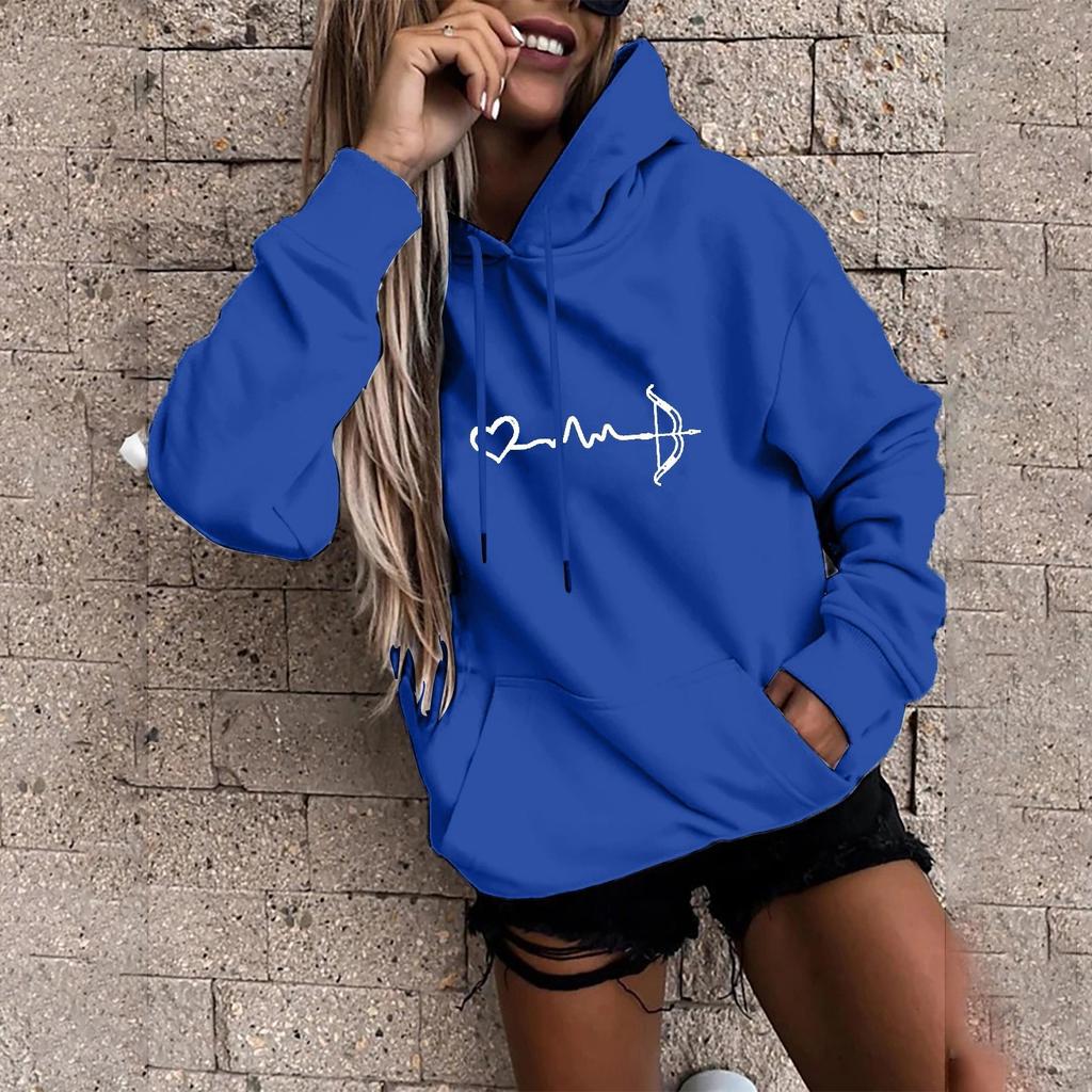 Женская мода, повседневная толстовка с капюшоном и забавным принтом, свободные спортивные топы, пуловер
