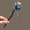 Chinese Style Hairpin With Pendant Designs Wooden Hair Stick For Women Elegant Tassel Ancient Hair Accessories Carving Hair Pins