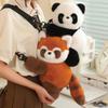 Нетоксичные рюкзаки Myrytanda Panda, милые мультяшные животные, сумки через плечо, мягкие красные панды, сумки для телефона, детские школьные сумки, подарки