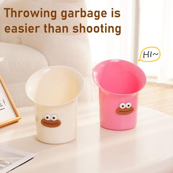 Настольное мусорное ведро Милое мусорное ведро с мини-щеткой для уборки Забавные колбасные губы Маленький мусорный бак для офисного стола туалетного столика
