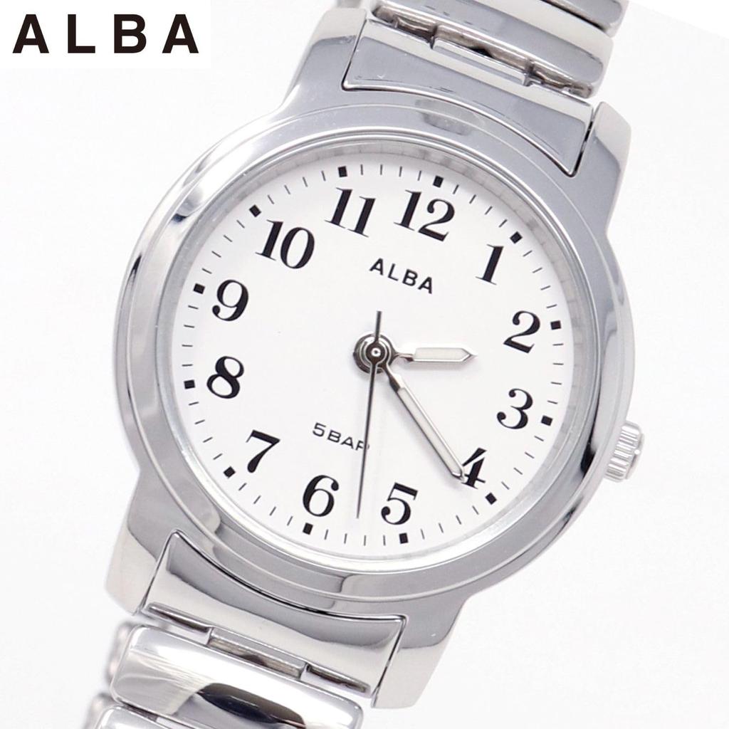 Часы Seiko Watch Alba женские кварцевые из нержавеющей стали, водонепроницаемые, для повседневной жизни, аналоговые SEIKO ALBA (5 АТМ) (АЕГК441 (Циферблат белый, корпус