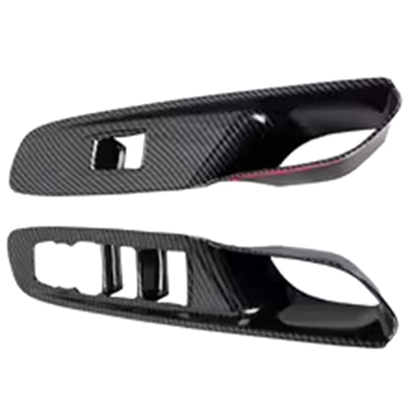 For Corvette C8 Front Door Window Lift Switch Cover Inner Armrest Panel Sticker High Equipment