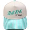 D.A.R.E. ME TO DO IT. Truck Driver Hat Embroidery Vintage Color Matching Baseball Cap for Men and Women
