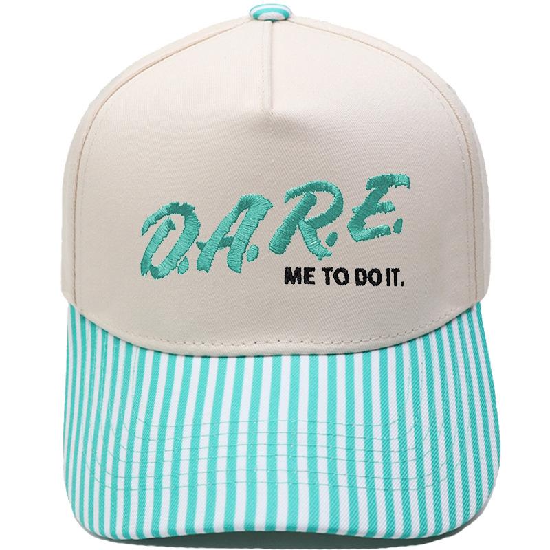 D.A.R.E. ME TO DO IT. Truck Driver Hat Embroidery Vintage Color Matching Baseball Cap for Men and Women