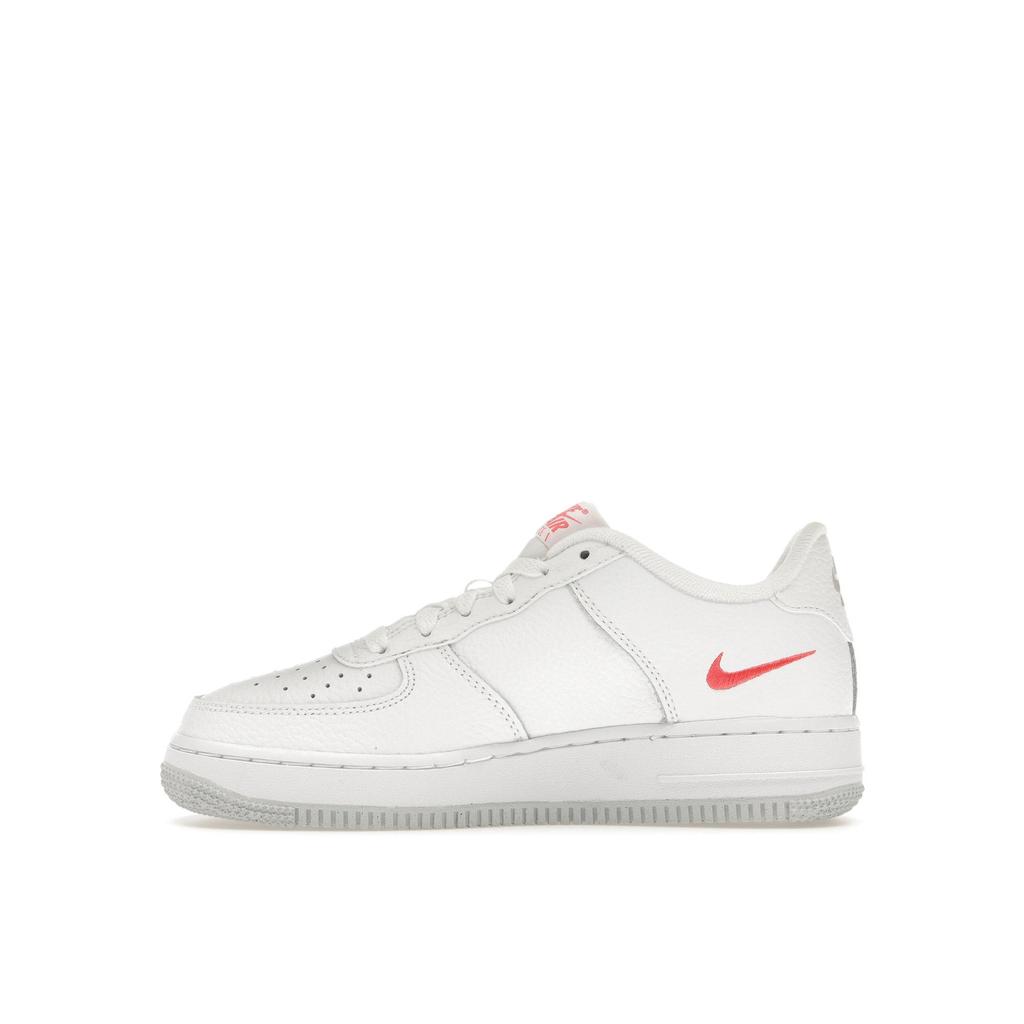 Nike Air Force 1 Low GS Multi-Swoosh Kids Sneakers White Particle-Grey Photon-Dust DO6486-100