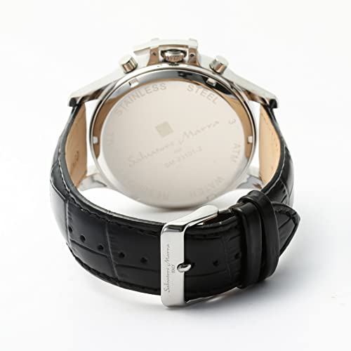 Мужские часы Salvatore Marra из нержавеющей стали с многофункциональным календарем SM23101-SSBK