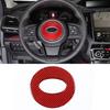 Red Soft Carbon Fiber Steering Wheel Panel Sticker For Subaru Forester -2024