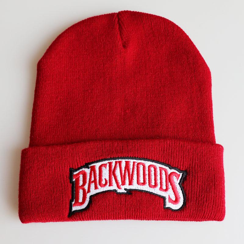 Autumn and winter letters for men and women BACKWOODS Warm knitted hat with embroidery for students, pullover hat