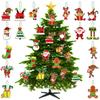16Pcs Christmas Tree Hangers Xmas Style Easy To Hang Create Atmosphere Festive Santa Claus Decorations Pendant