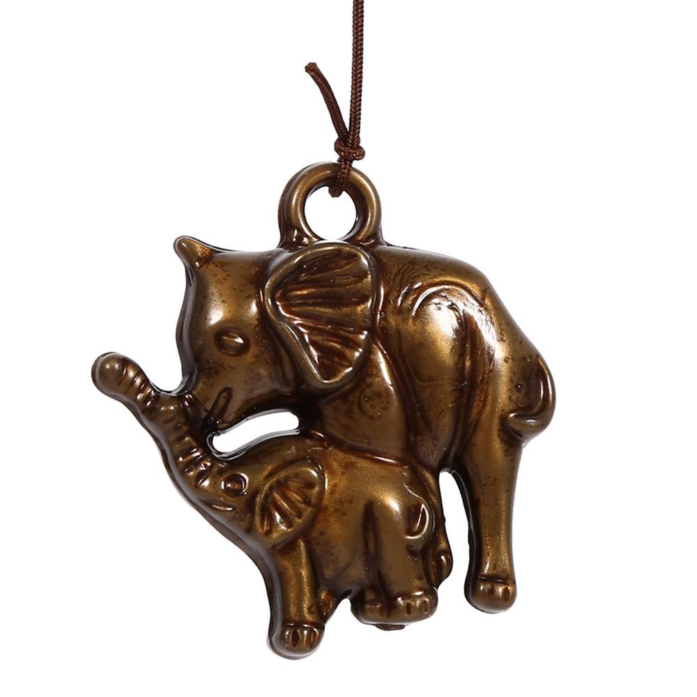 Metal Hanging Bell Ornament Elephant Outdoor Yard Decor Decorative Sound Ornament Tree Decor