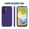 Квадратный жидкий силиконовый мягкий чехол для телефона Samsung Galaxy A04s противоударный чехол