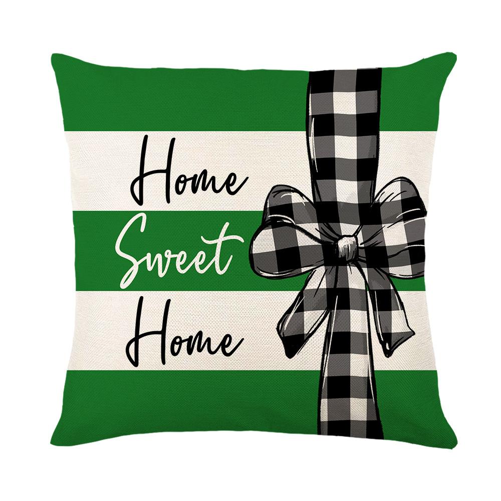 Nordic New Christmas Pillow Cover Striped Letter Print Home Sofa Cushion Cushion