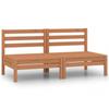 Day and Night - Day and Night Central Garden Sofas 2 Units Solid Pine Wood Honey Brown