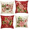 Рождественские и новогодние украшения наволочка Рождественская палочка Снеговик наволочка диванная подушка комплект комната украшение для дома подарок