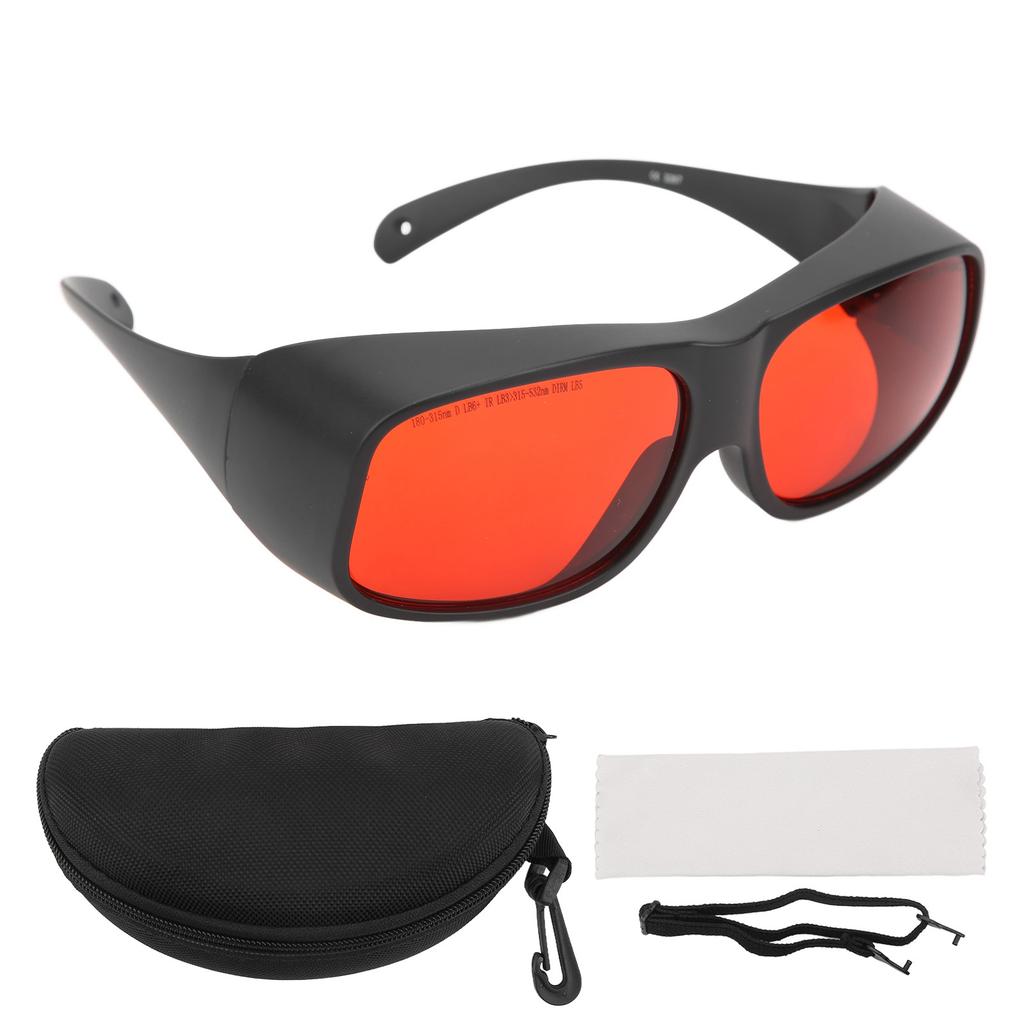 532NM Laser Safety Goggles with Red Lens Protecting Your Eyes PC Eyeshielding GlassesBlack
