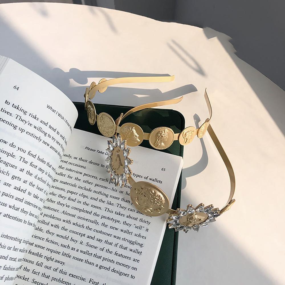 Women Korea Zinc Zinc Alloy Girls Baroque Style Head Portrait Headband Hair Accessories Hair Hoop