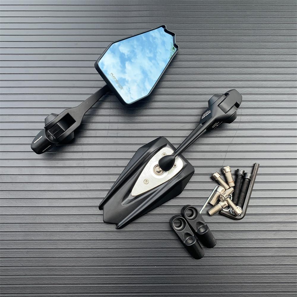 Алюминиевые зеркала заднего вида с ЧПУ для мотоцикла, боковое зеркало для YAMAHA MT07, для Honda, для Ducati, для Kawasaki Z750 Z900