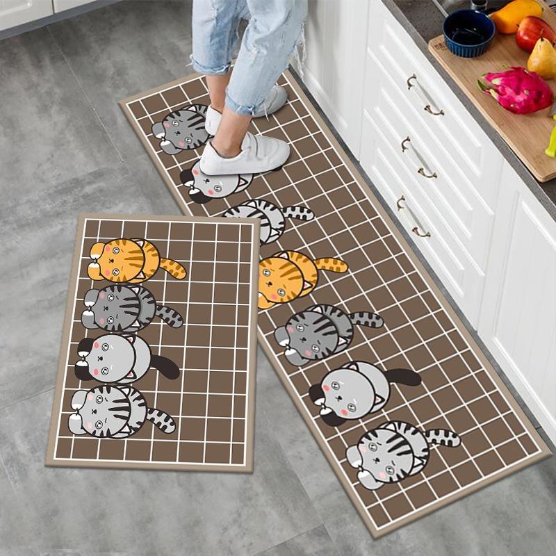 Коврики для кухни с милым рисунком котенка: Нескользящий, прочный и удобный ковер для дома, офиса и ванной комнаты