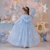 Sequined Children Cloak Shiny Shawl Girls Hooded Cloak Fairy Cosplay Costume Cape  Halloween Party