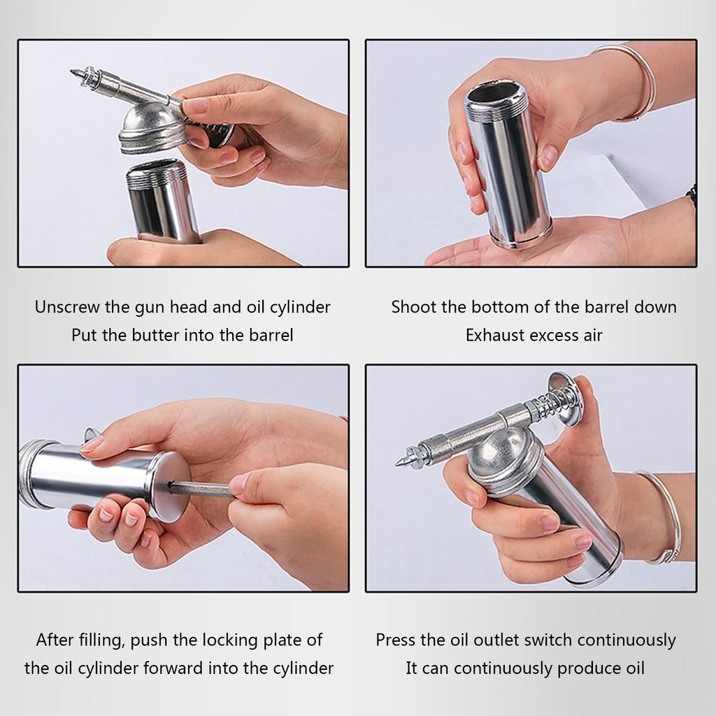 Manual High Pressure Oiler Airbrush Gun Bicycle 80CC Grease Gun Pump Hose Grease Spray Gun For Road Bike MTB Repair Tool