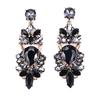 Accessories: European and American Fashion Exaggerated Earrings, Vintage Alloy Trendy Geometric Diamond Setting Long Studs