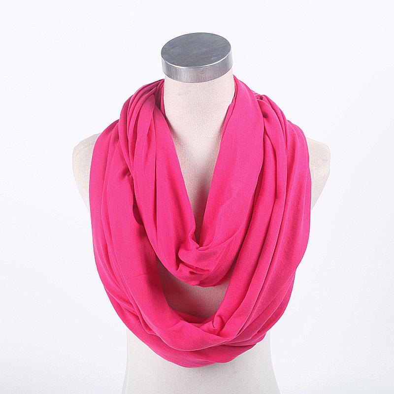 Solid Cotton Seamless Infinity Scarf, Shawl & Nursing Cover