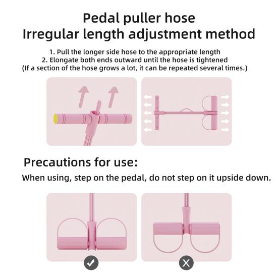 4/6-трубчатая педальная лента сопротивления с ручкой многофункциональная эластичная йога-трос для приседаний для мужчин и женщин натяжитель педалей тренажер тренировочное оборудование