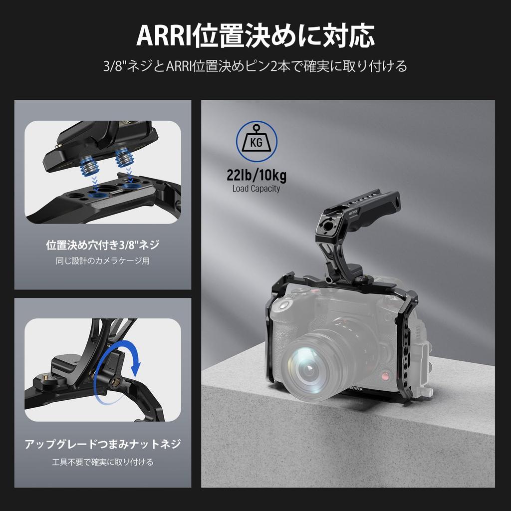 Ручка для камеры NEEWER Top Handle, быстросъемная, с силиконовой нитью NATO Mini NATO для ARRI NATO Top Hand Video Rig, совместимая с клеткой для камеры SmallRig CA103